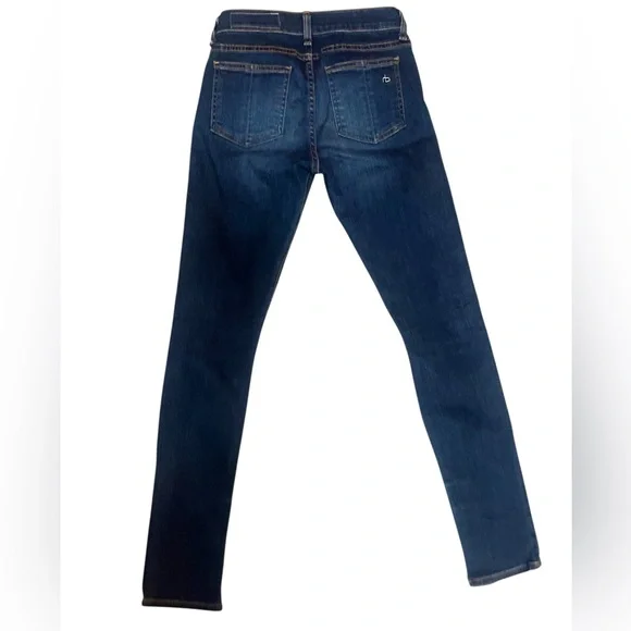 Rag & Bone Zipper Capri Skinny Jeans Distressed Ankle Zip Size 24 NWOT - Picture 2 of 16